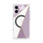 プレミアムスクエアケース with MagSafe［ マーブルトライアングルパレット - Purple ］