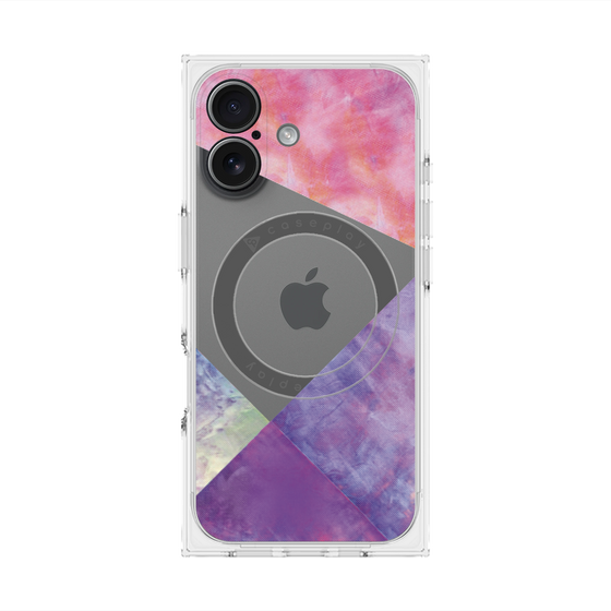 プレミアムスクエアケース with MagSafe［ 朝焼けパステルパレット - Purple ］