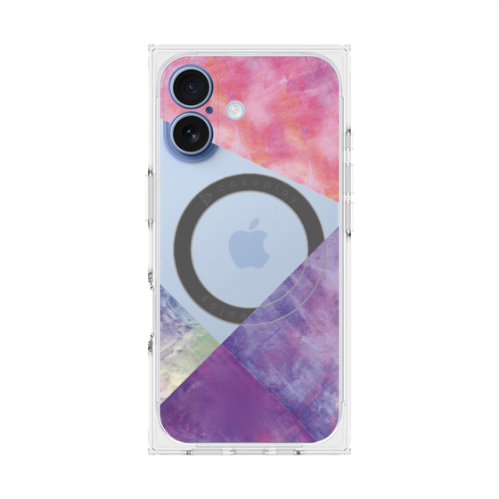 プレミアムスクエアケース with MagSafe［ 朝焼けパステルパレット - Purple ］