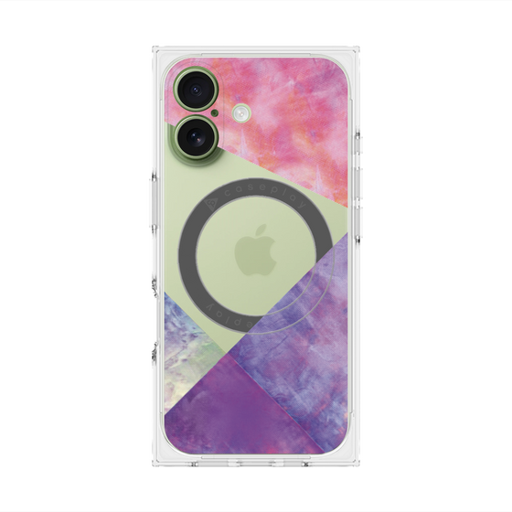 プレミアムスクエアケース with MagSafe［ 朝焼けパステルパレット - Purple ］