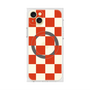 プレミアムスクエアケース with MagSafe［ 市松模様 - Red ］