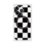 プレミアムスクエアケース with MagSafe［ 市松模様 - Black ］