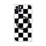 プレミアムスクエアケース with MagSafe［ 市松模様 - Black ］