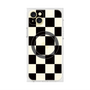 プレミアムスクエアケース with MagSafe［ 市松模様 - Black ］