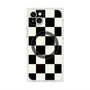 プレミアムスクエアケース with MagSafe［ 市松模様 - Black ］