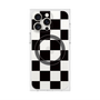 プレミアムスクエアケース with MagSafe［ 市松模様 - Black ］