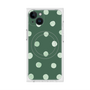 プレミアムスクエアケース with MagSafe［ 水彩ドット・レトロカラー - Green ］