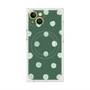 プレミアムスクエアケース with MagSafe［ 水彩ドット・レトロカラー - Green ］