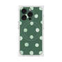 プレミアムスクエアケース with MagSafe［ 水彩ドット・レトロカラー - Green ］