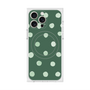 プレミアムスクエアケース with MagSafe［ 水彩ドット・レトロカラー - Green ］