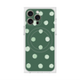 プレミアムスクエアケース with MagSafe［ 水彩ドット・レトロカラー - Green ］