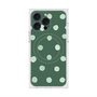 プレミアムスクエアケース with MagSafe［ 水彩ドット・レトロカラー - Green ］