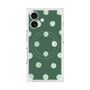 プレミアムスクエアケース with MagSafe［ 水彩ドット・レトロカラー - Green ］