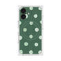 プレミアムスクエアケース with MagSafe［ 水彩ドット・レトロカラー - Green ］