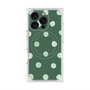 プレミアムスクエアケース with MagSafe［ 水彩ドット・レトロカラー - Green ］