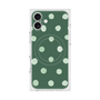 プレミアムスクエアケース with MagSafe［ 水彩ドット・レトロカラー - Green ］