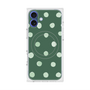 プレミアムスクエアケース with MagSafe［ 水彩ドット・レトロカラー - Green ］