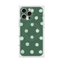 プレミアムスクエアケース with MagSafe［ 水彩ドット・レトロカラー - Green ］