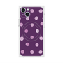 プレミアムスクエアケース with MagSafe［ 水彩ドット・レトロカラー - Purple ］