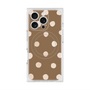 プレミアムスクエアケース with MagSafe［ 水彩ドット・レトロカラー - Brown ］