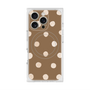 プレミアムスクエアケース with MagSafe［ 水彩ドット・レトロカラー - Brown ］