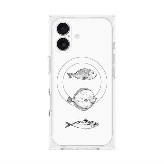 プレミアムスクエアケース with MagSafe［ Coexist No.1 - White ］