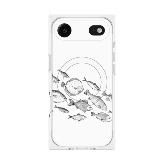 プレミアムスクエアケース with MagSafe［ Coexist No.2 - White ］