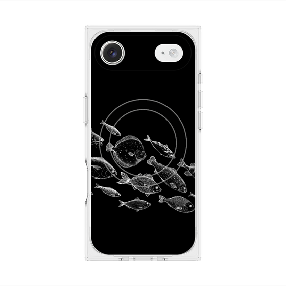 プレミアムスクエアケース with MagSafe［ Coexist No.2 - Black ］