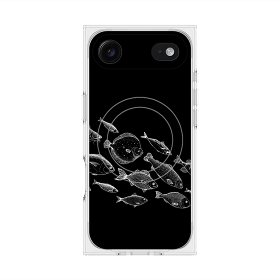 プレミアムスクエアケース with MagSafe［ Coexist No.2 - Black ］