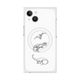 プレミアムスクエアケース with MagSafe［ Dinosaurs No.1 - White ］