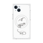 プレミアムスクエアケース with MagSafe［ Dinosaurs No.1 - White ］