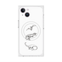 プレミアムスクエアケース with MagSafe［ Dinosaurs No.1 - White ］