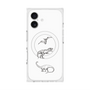 プレミアムスクエアケース with MagSafe［ Dinosaurs No.1 - White ］