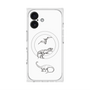 プレミアムスクエアケース with MagSafe［ Dinosaurs No.1 - White ］