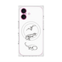 プレミアムスクエアケース with MagSafe［ Dinosaurs No.1 - White ］
