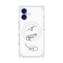 プレミアムスクエアケース with MagSafe［ Dinosaurs No.1 - White ］