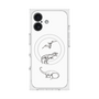 プレミアムスクエアケース with MagSafe［ Dinosaurs No.1 - White ］