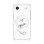 プレミアムスクエアケース with MagSafe［ Dinosaurs No.1 - White ］