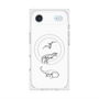 プレミアムスクエアケース with MagSafe［ Dinosaurs No.1 - White ］
