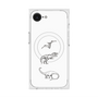 プレミアムスクエアケース with MagSafe［ Dinosaurs No.1 - White ］