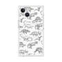 プレミアムスクエアケース with MagSafe［ Dinosaurs No.2 - White ］
