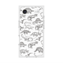 プレミアムスクエアケース with MagSafe［ Dinosaurs No.2 - White ］