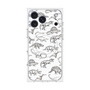 プレミアムスクエアケース with MagSafe［ Dinosaurs No.2 - White ］