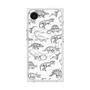 プレミアムスクエアケース with MagSafe［ Dinosaurs No.2 - White ］