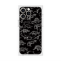 プレミアムスクエアケース with MagSafe［ Dinosaurs No.2 - Black ］