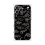 プレミアムスクエアケース with MagSafe［ Dinosaurs No.2 - Black ］