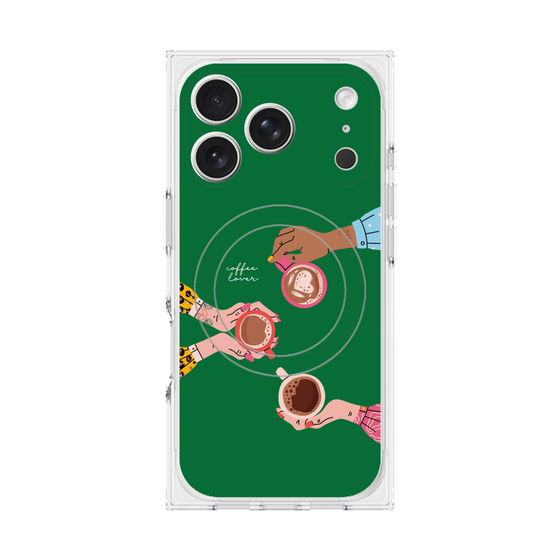 プレミアムスクエアケース with MagSafe［ Teatime - Green ］