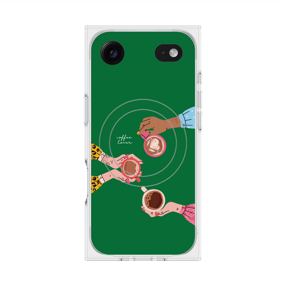 プレミアムスクエアケース with MagSafe［ Teatime - Green ］