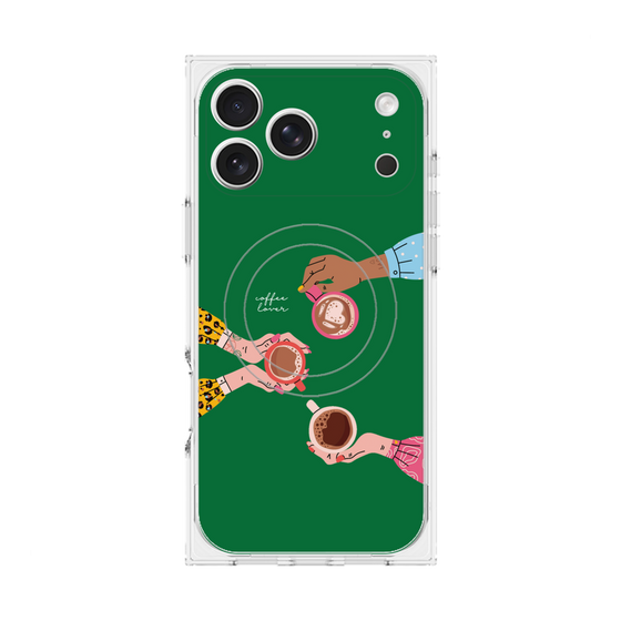 プレミアムスクエアケース with MagSafe［ Teatime - Green ］