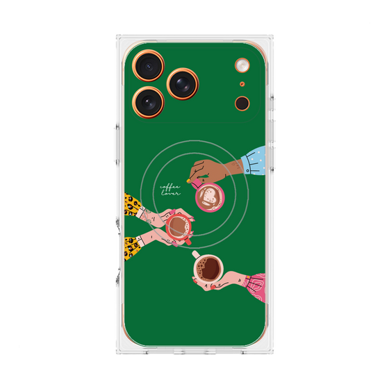プレミアムスクエアケース with MagSafe［ Teatime - Green ］
